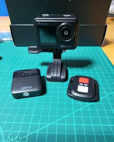 Amazon | Surfola アクションカメラ ワイヤレスマイク付き WiFi搭載 4K